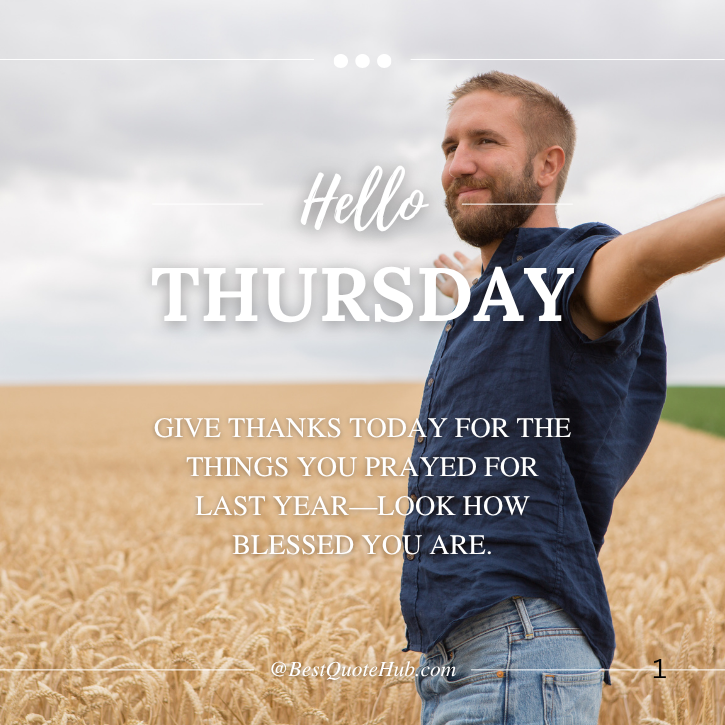 Positive Thankful Thursday Blessings Quotes