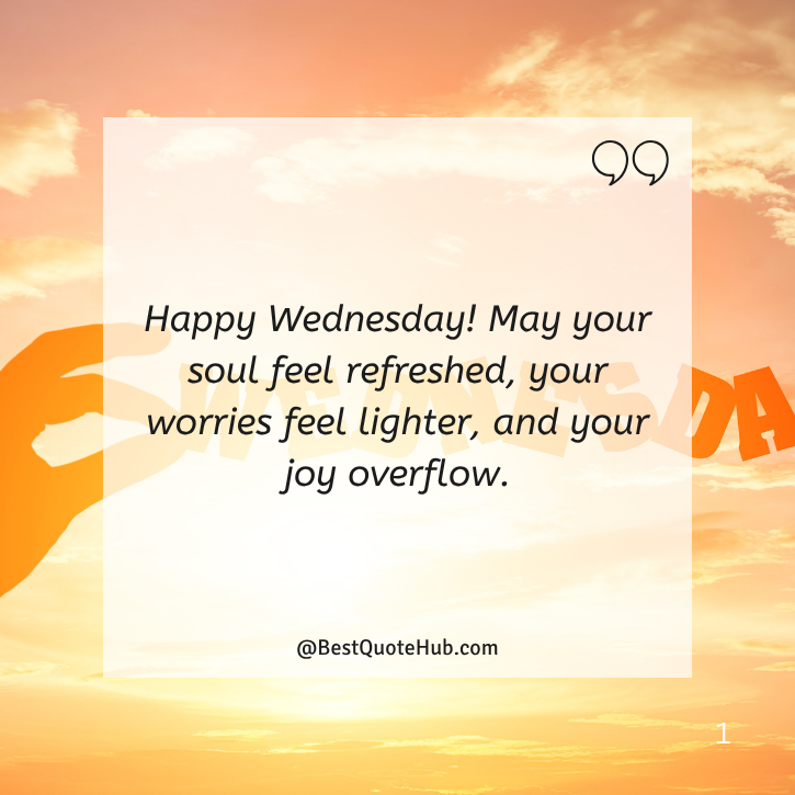 Wednesday Morning Blessings and Prayers