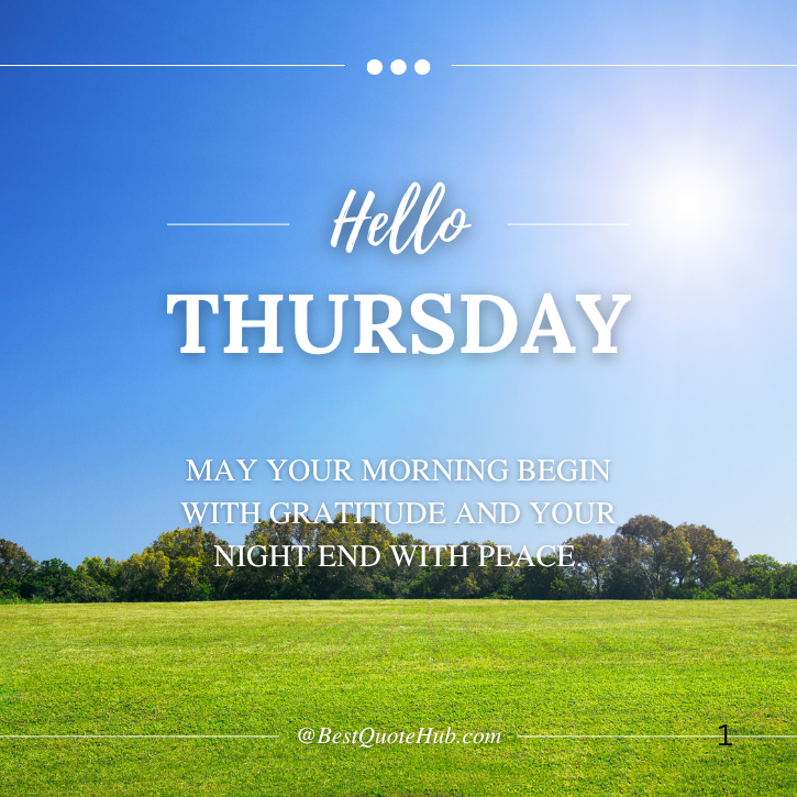 Positive Thankful Thursday Blessings Quotes