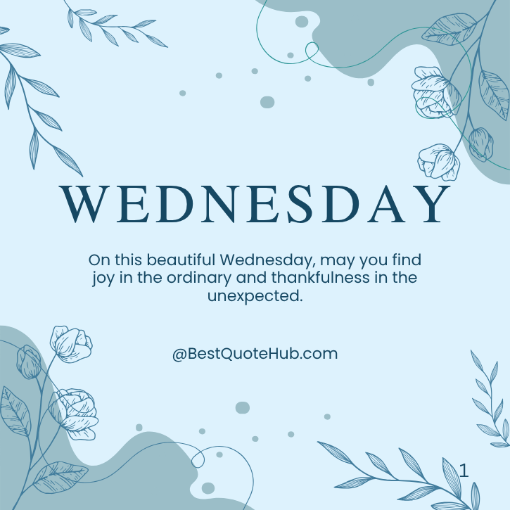 Positive Thankful Wednesday Blessings