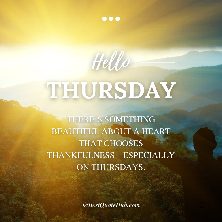 Positive Thankful Thursday Blessings Quotes